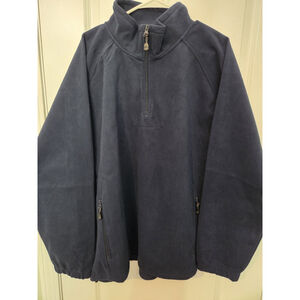 HSQ Harvard Square Men's Navy Blue 1/4 Zip Pullover Size XL Long Sleeve EUC